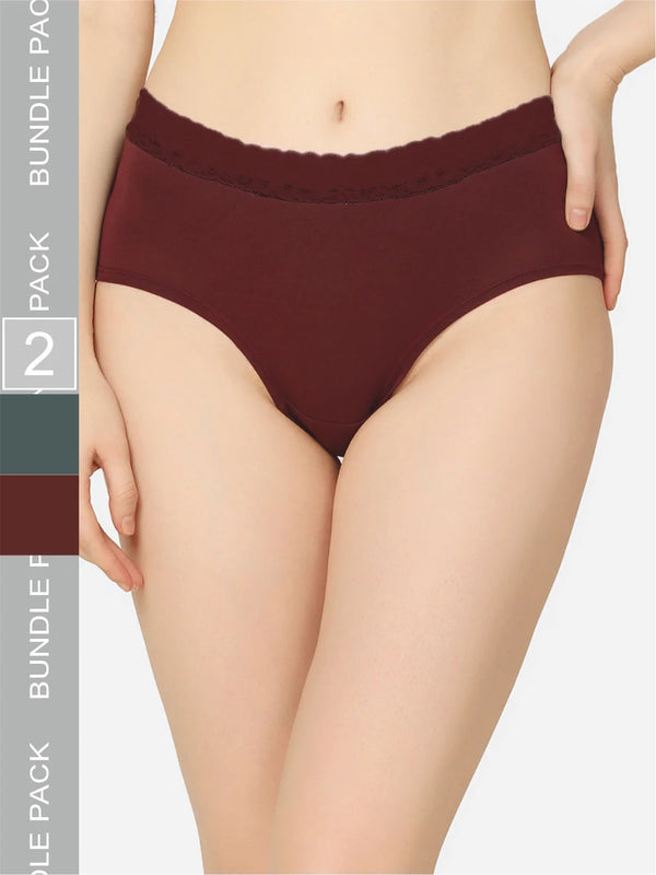Pack Of 2 Soft Organic Cotton Everyday V- Shape Regular Panty